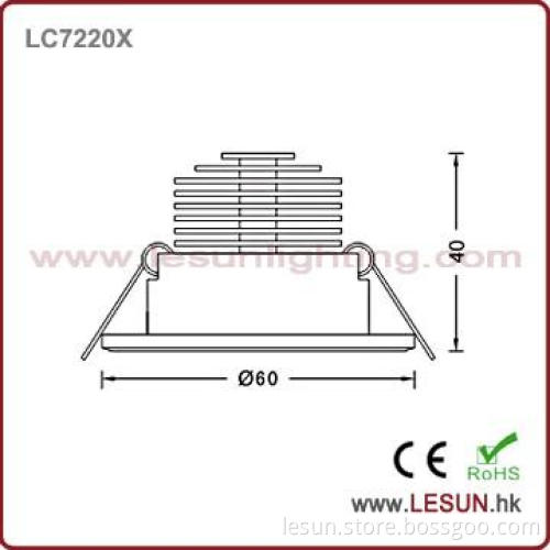 Osram chip 3*1W led ceiling fixtures recessed LC7220X
